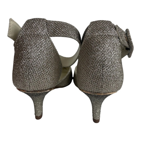 Anne Klein Fararia Anne Platinum Ankle Strap Point Toe Heels Pump Size 8 NWT box - Picture 9 of 15